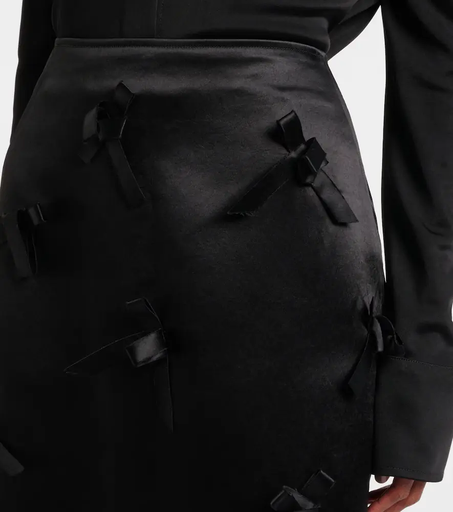 Jil Sander Bow-detail satin midi skirt | Thumbnail 2