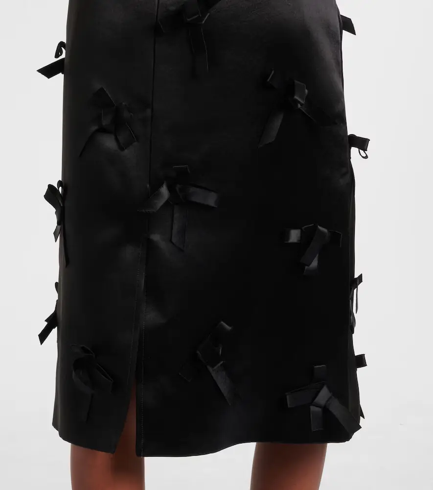 Jil Sander Bow-detail satin midi skirt | Thumbnail 4