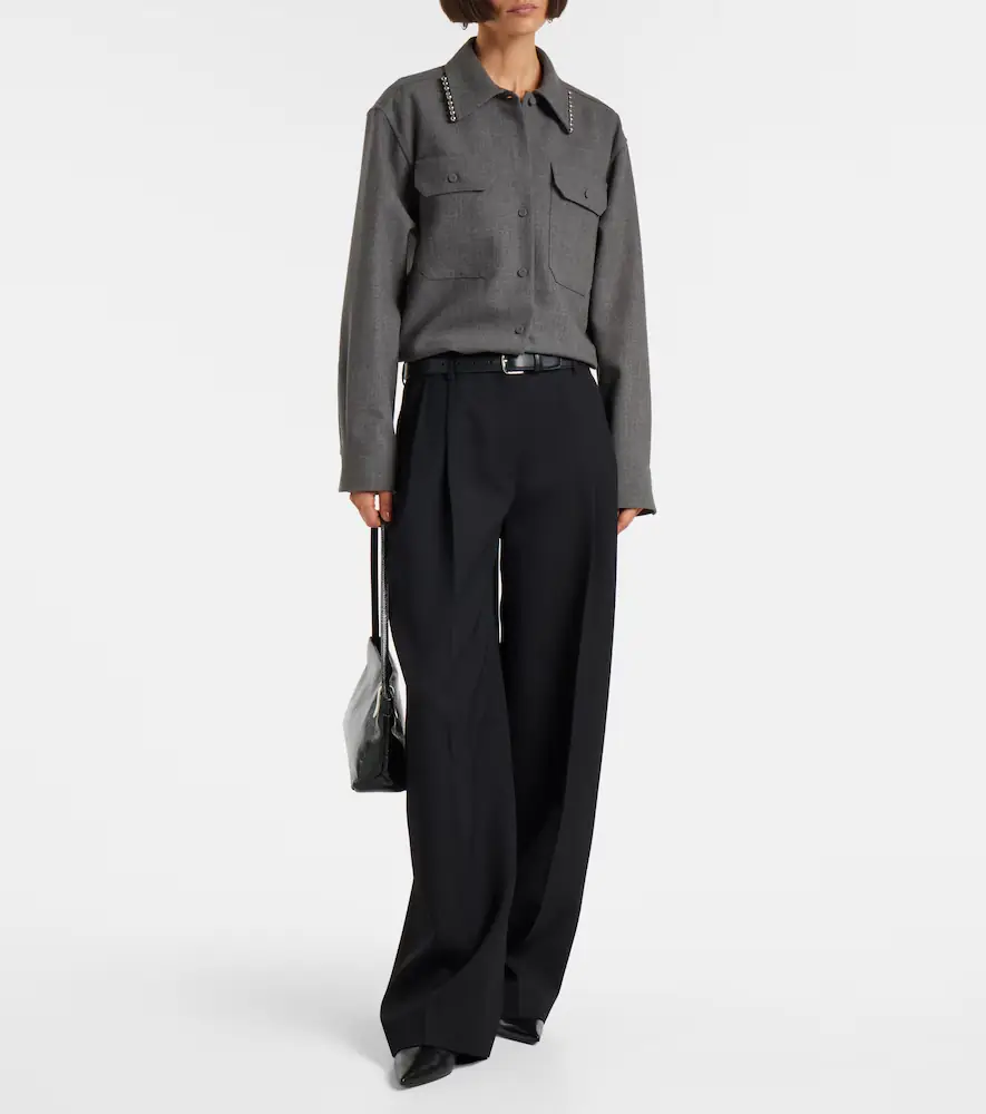 Jil Sander Beaded wool canvas shirt | Thumbnail 2