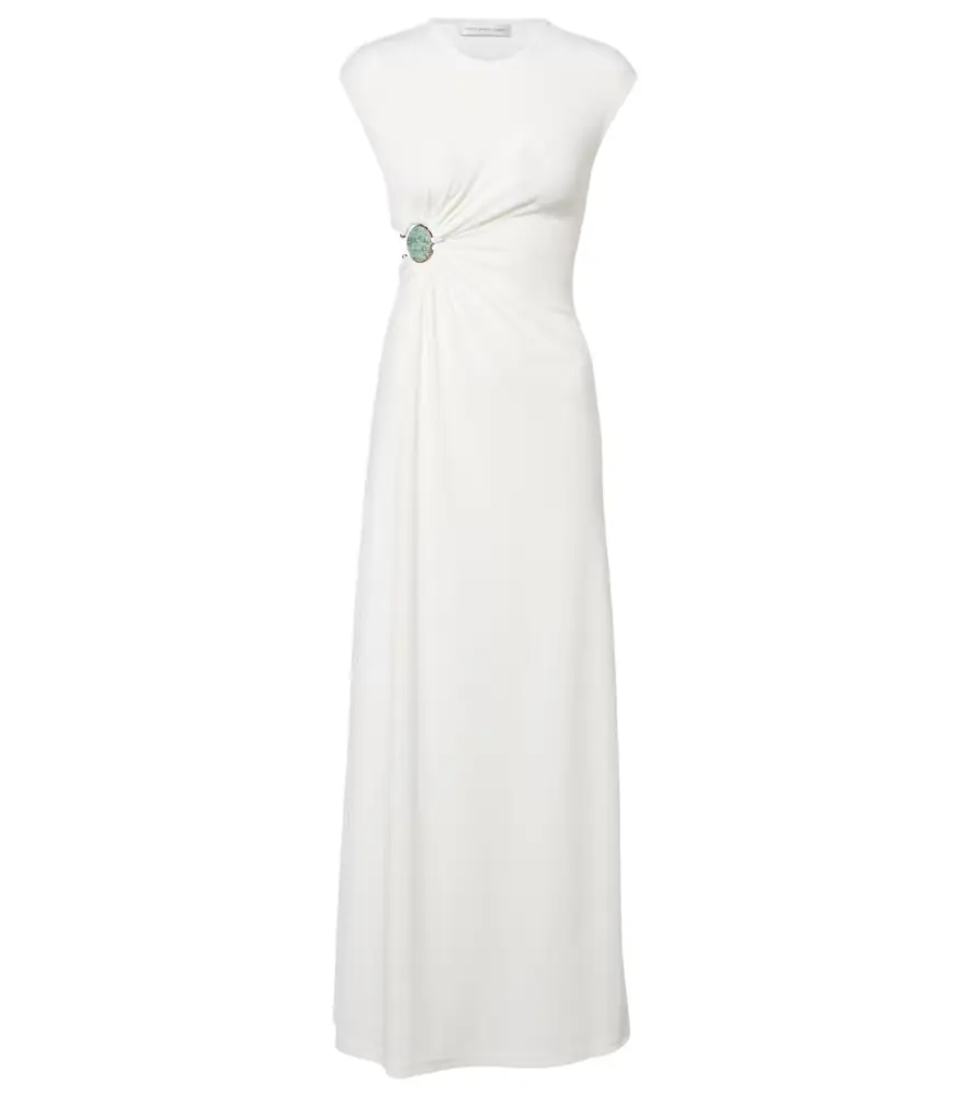 Christopher Esber Mineral Stone embellished jersey gown