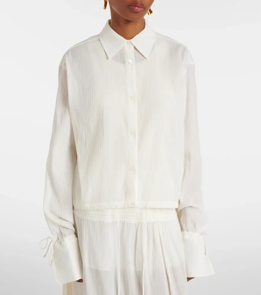 TOTEME Cropped cotton shirt | Thumbnail 3