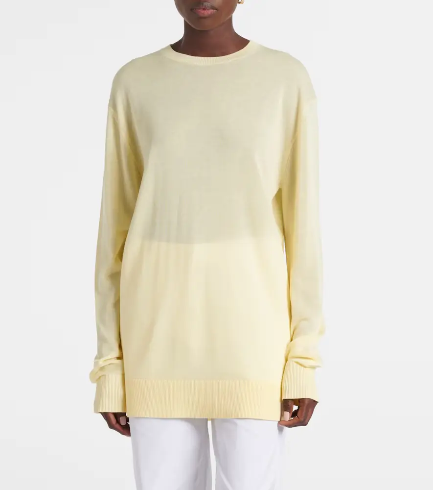 TOTEME Oversized semi-sheer sweater | Thumbnail 4 TOTEME Oversized semi-sheer sweater | Thumbnail 4