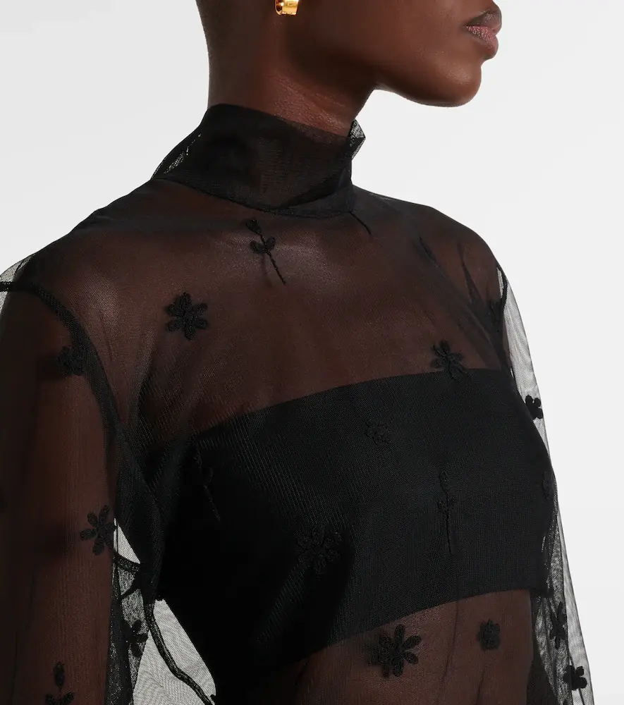 TOTEME Embroidered tulle blouse | Thumbnail 3 TOTEME Embroidered tulle blouse | Thumbnail 3
