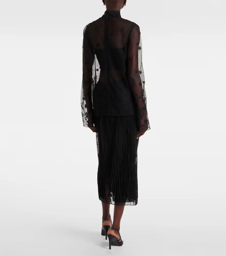 TOTEME Embroidered tulle blouse | Thumbnail 5 TOTEME Embroidered tulle blouse | Thumbnail 5