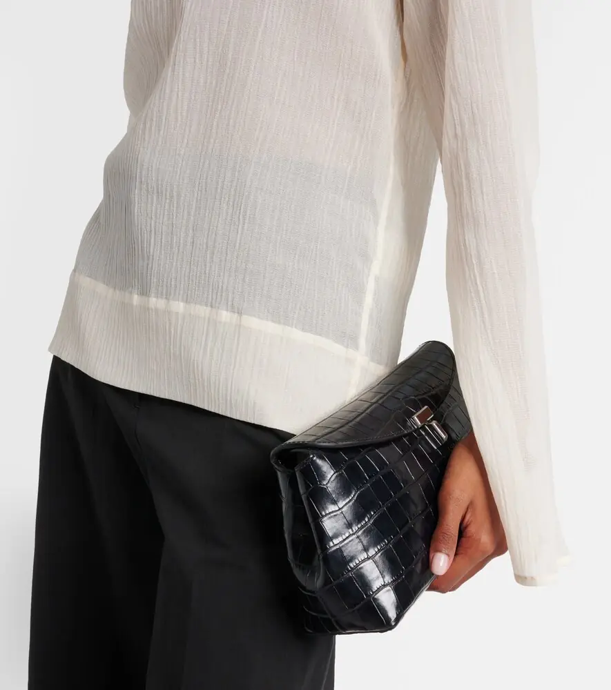 TOTEME Sheer cotton and silk top | Thumbnail 4
