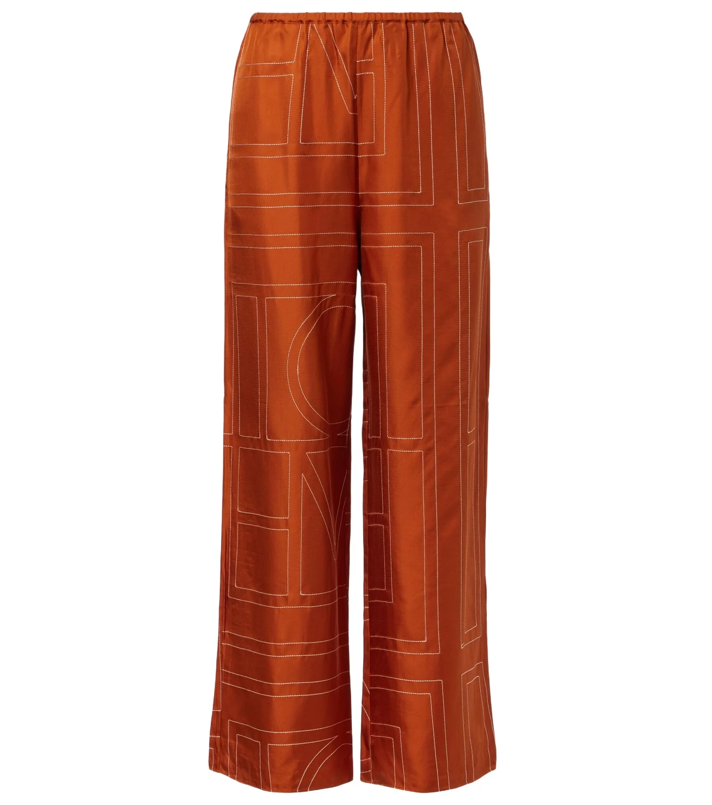 Monogram silk twill pajama pants Monogram silk twill pajama pants