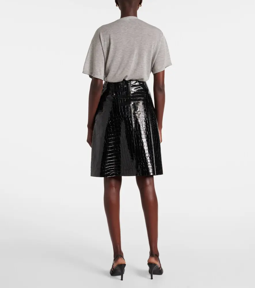 TOTEME Croc-effect leather miniskirt | Thumbnail 3 TOTEME Croc-effect leather miniskirt | Thumbnail 3