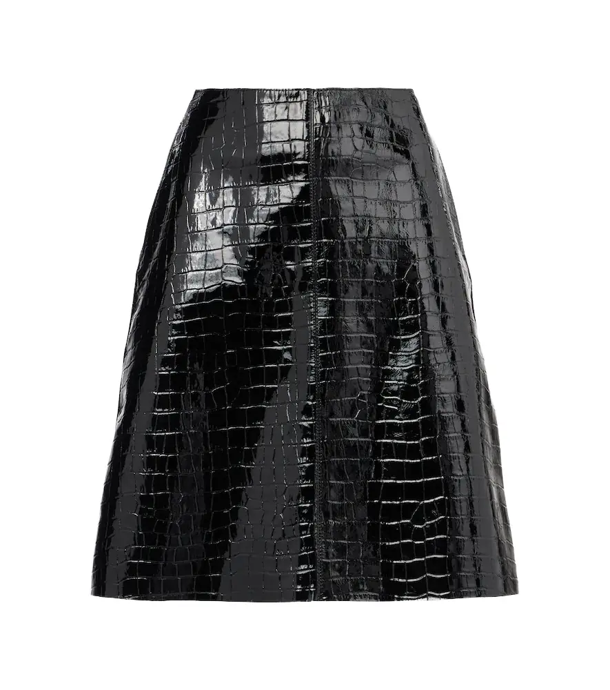TOTEME Croc-effect leather miniskirt