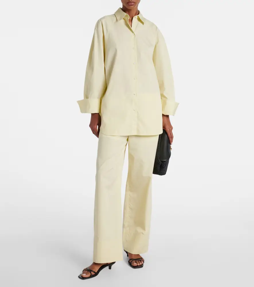 TOTEME Cotton poplin wide-leg pants | Thumbnail 2