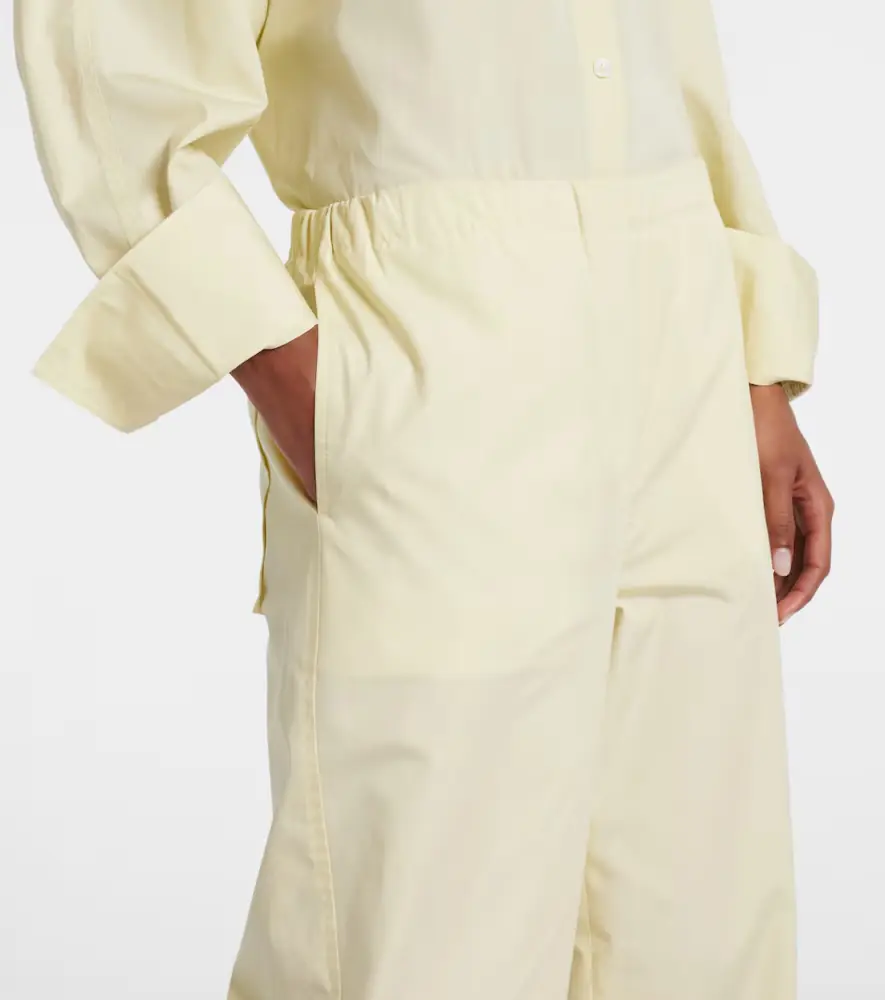 TOTEME Cotton poplin wide-leg pants | Thumbnail 3