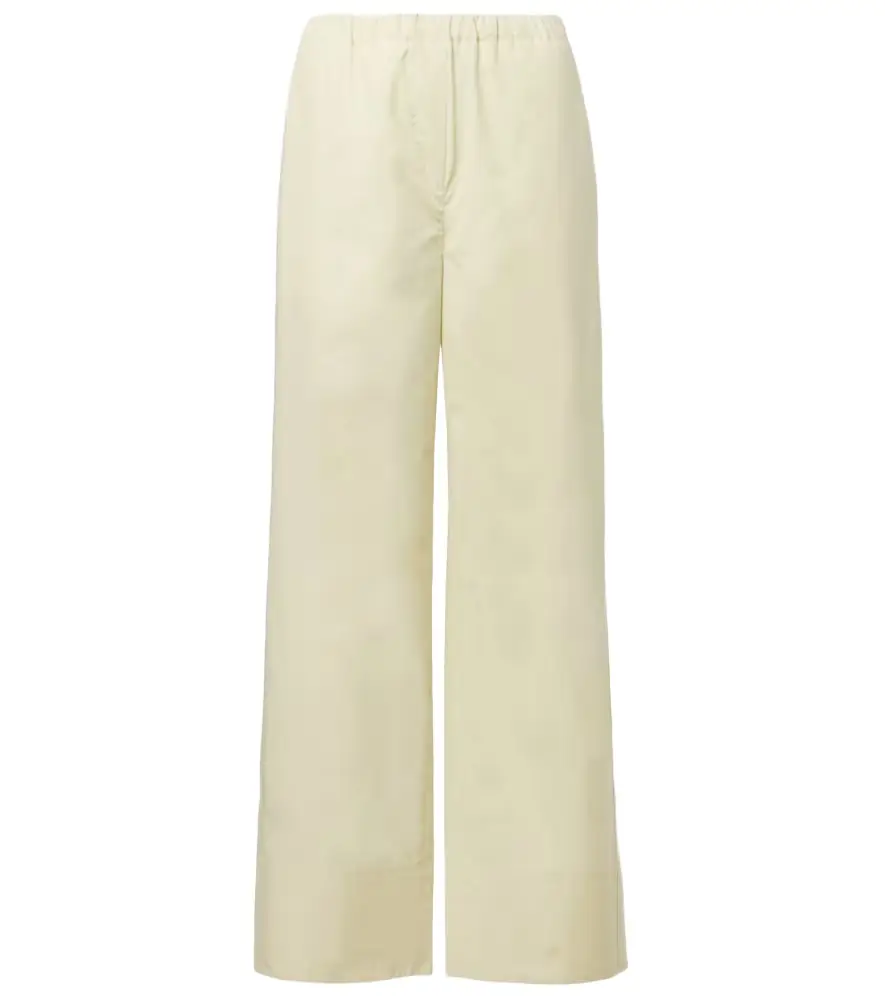 TOTEME Cotton poplin wide-leg pants