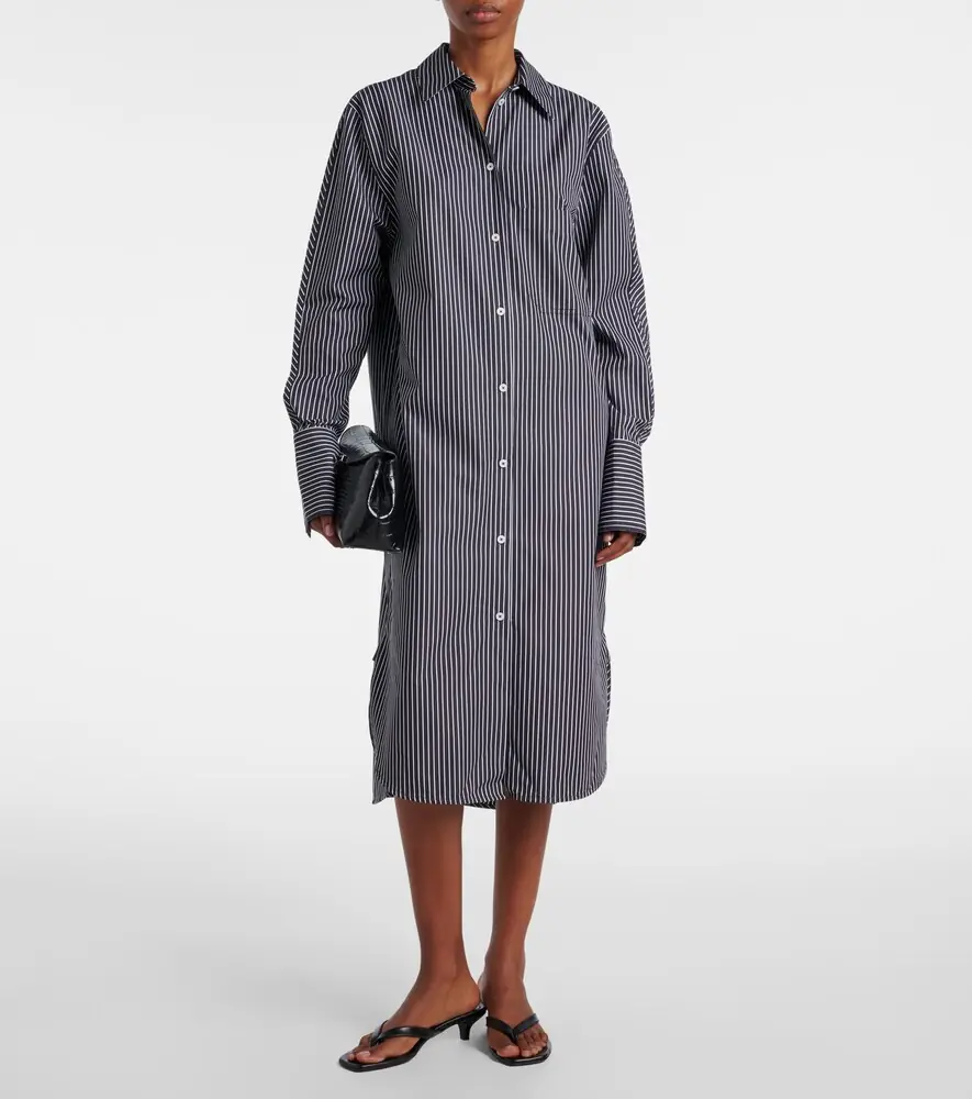 TOTEME Striped cotton poplin shirt dress | Thumbnail 3 TOTEME Striped cotton poplin shirt dress | Thumbnail 3