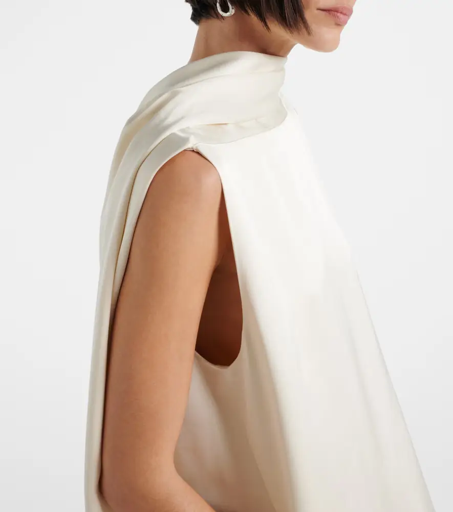 TOTEME Cocoon deconstructed satin minidress | Thumbnail 3