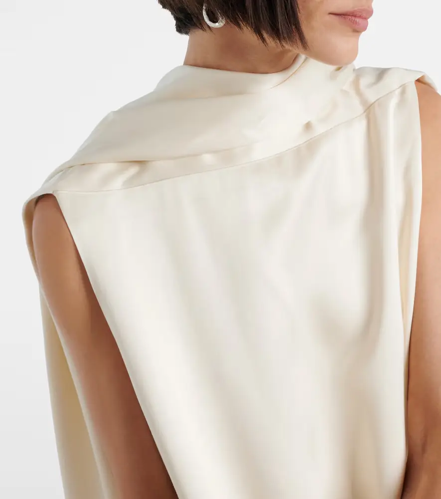 TOTEME Cocoon deconstructed satin minidress | Thumbnail 4