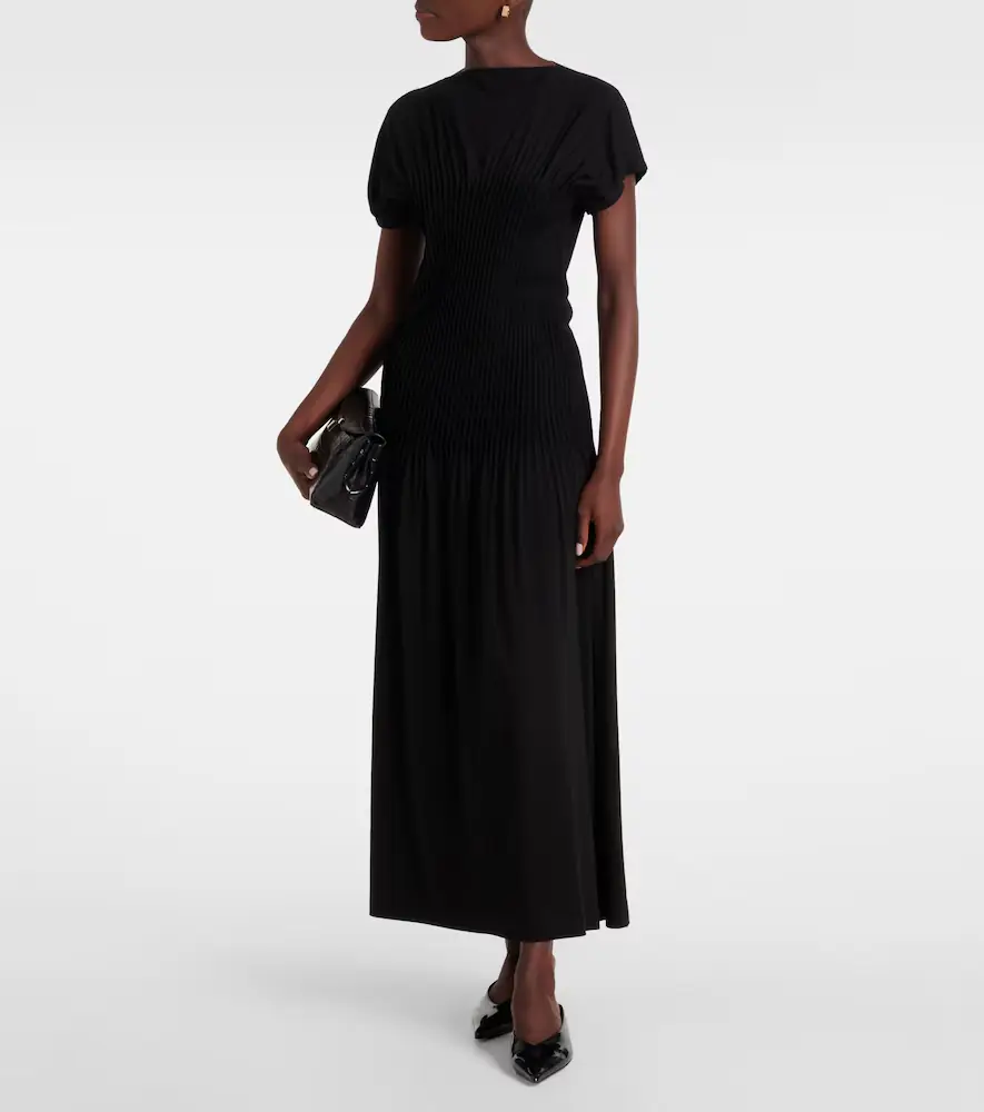 TOTEME Pleated jersey maxi dress | Thumbnail 2