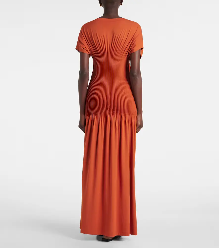TOTEME Pleated jersey maxi dress | Thumbnail 6