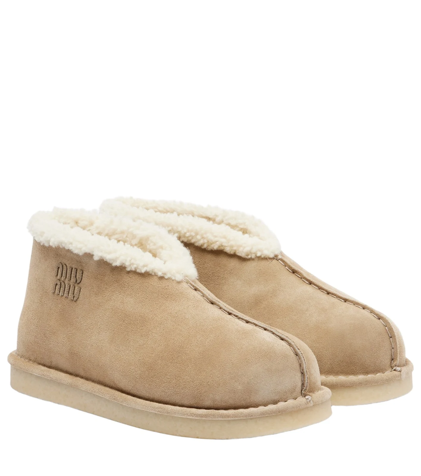 Shearling-lined suede ankle boots Shearling-lined suede ankle boots