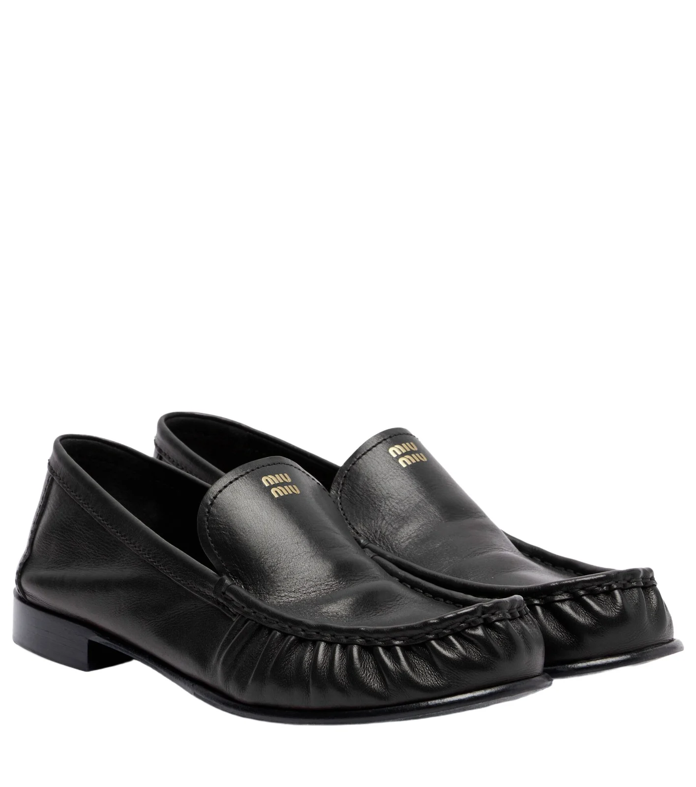 Logo leather loafers Logo leather loafers