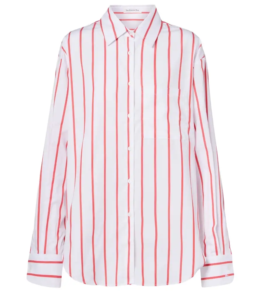The Frankie Shop Lui striped cotton poplin shirt | Image 1 The Frankie Shop Lui striped cotton poplin shirt | Image 1
