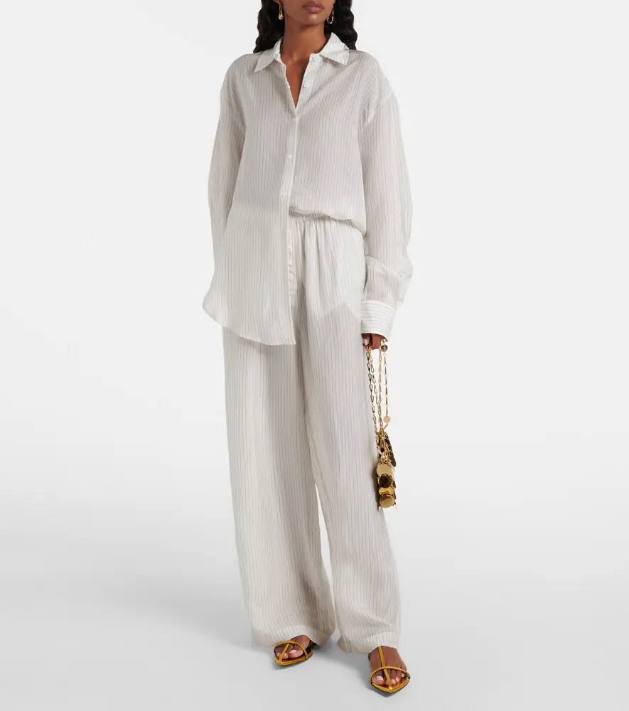 The Frankie Shop Brenna sheer striped wide-leg pants | Thumbnail 2 The Frankie Shop Brenna sheer striped wide-leg pants | Thumbnail 2
