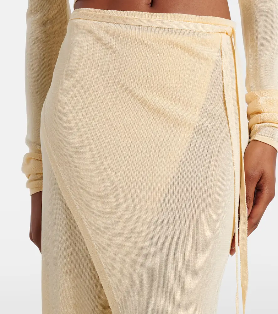 The Frankie Shop Alsen knitted sheer wrap skirt | Thumbnail 3 The Frankie Shop Alsen knitted sheer wrap skirt | Thumbnail 3
