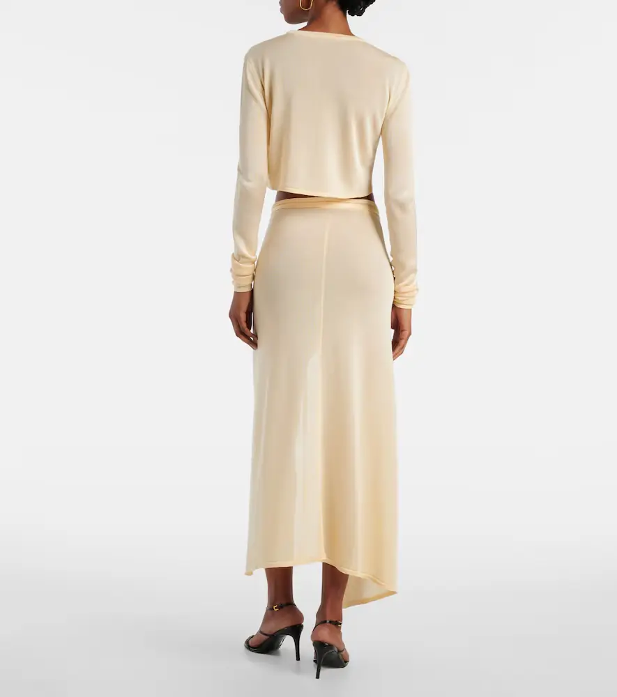 The Frankie Shop Alsen knitted sheer wrap skirt | Thumbnail 5 The Frankie Shop Alsen knitted sheer wrap skirt | Thumbnail 5