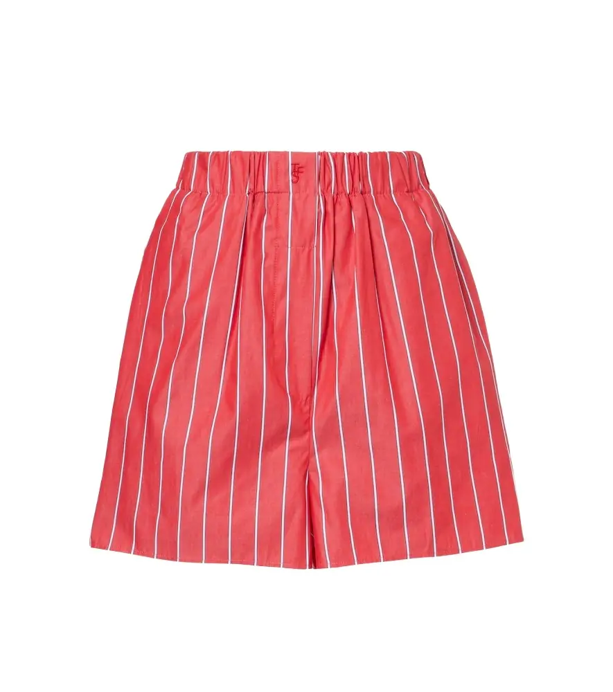 The Frankie Shop Lui striped cotton poplin shorts | Image 1 The Frankie Shop Lui striped cotton poplin shorts | Image 1