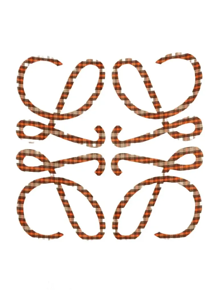 Loewe Anagram checked wool and cashmere blanket