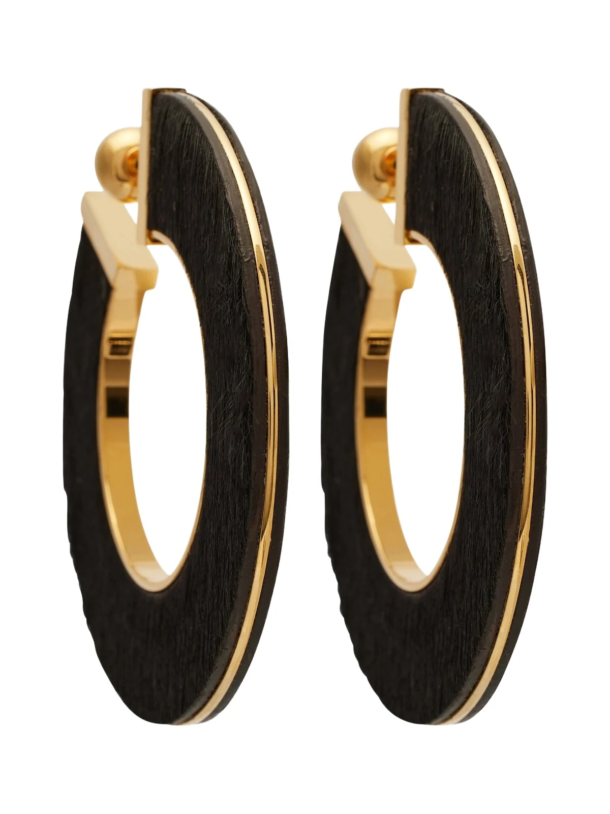 ALAÏA Blade Medium leather hoop earrings ALAÏA Blade Medium leather hoop earrings