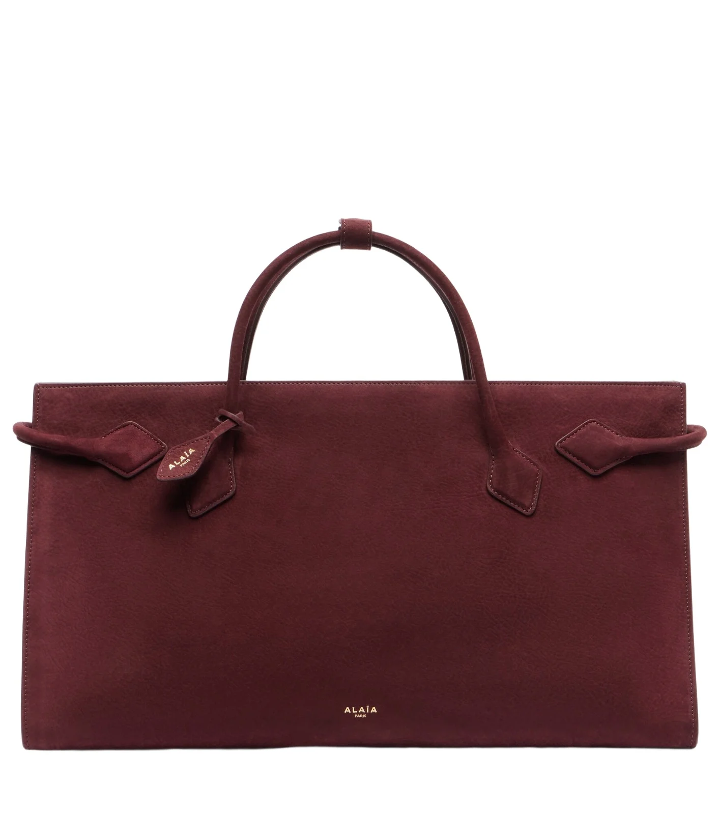Le Teckel Large leather top-handle bag