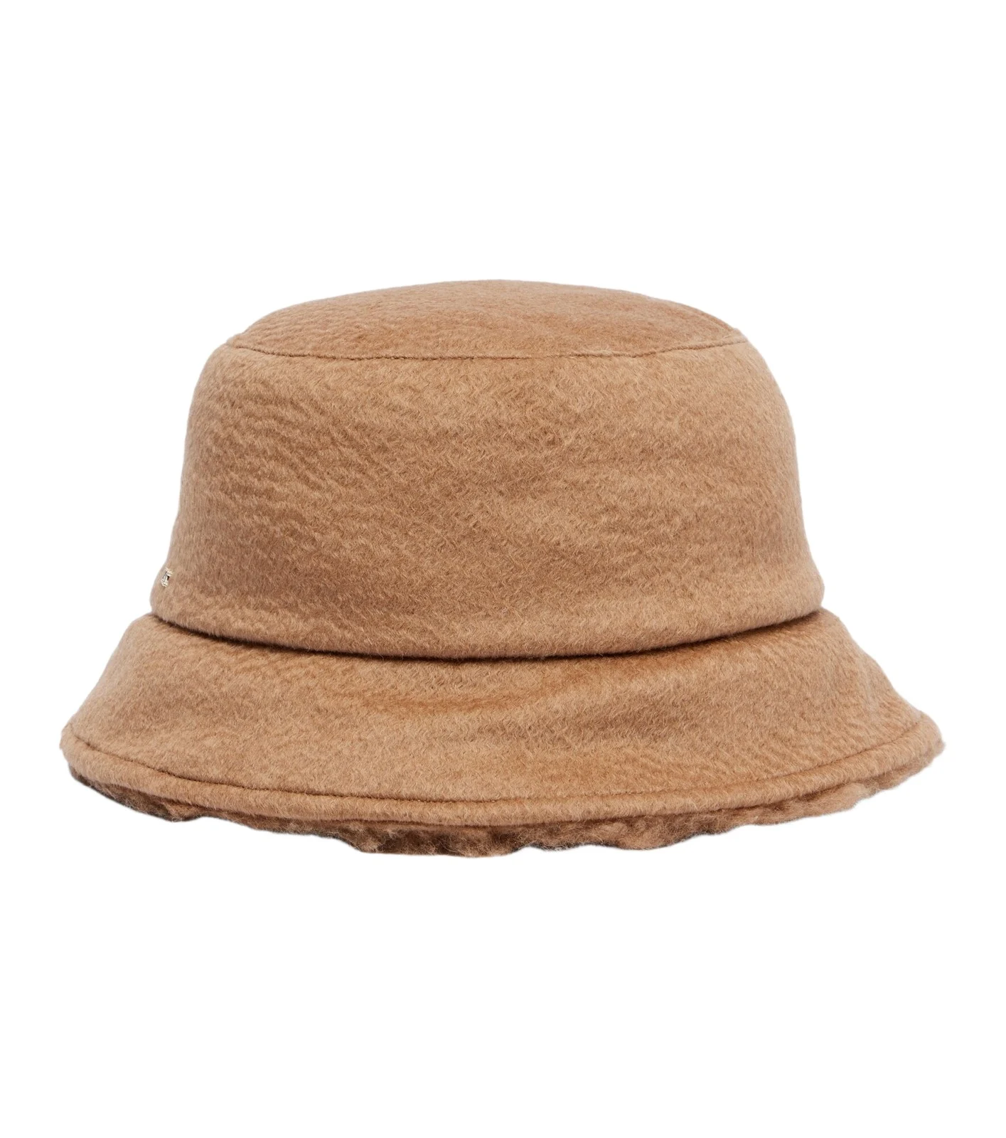 Reversible camel hair bucket hat