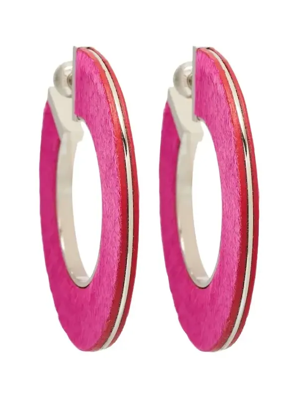 Alaïa Leather-trimmed earrings Alaïa Leather-trimmed earrings