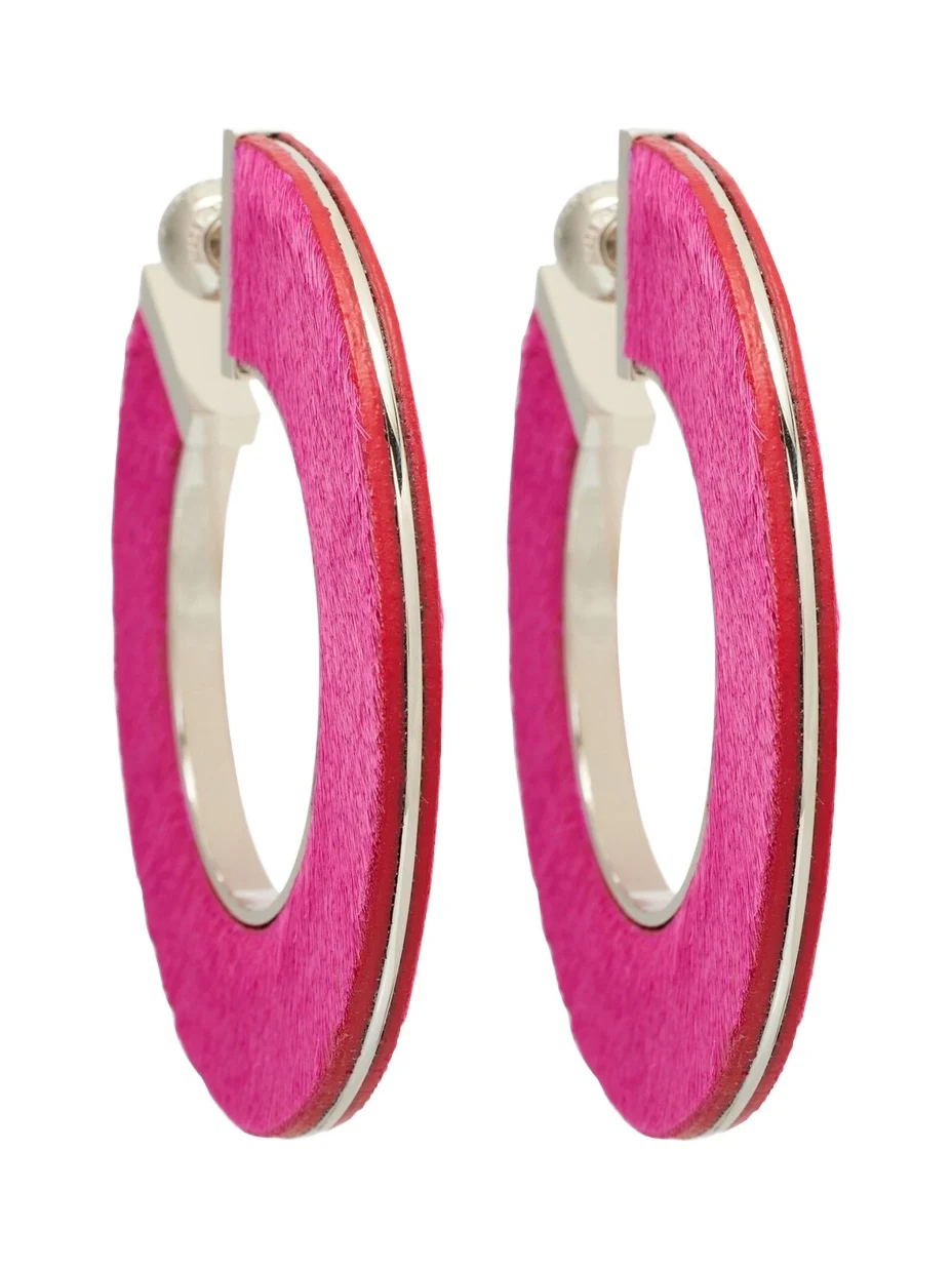 Leather-trimmed earrings Leather-trimmed earrings