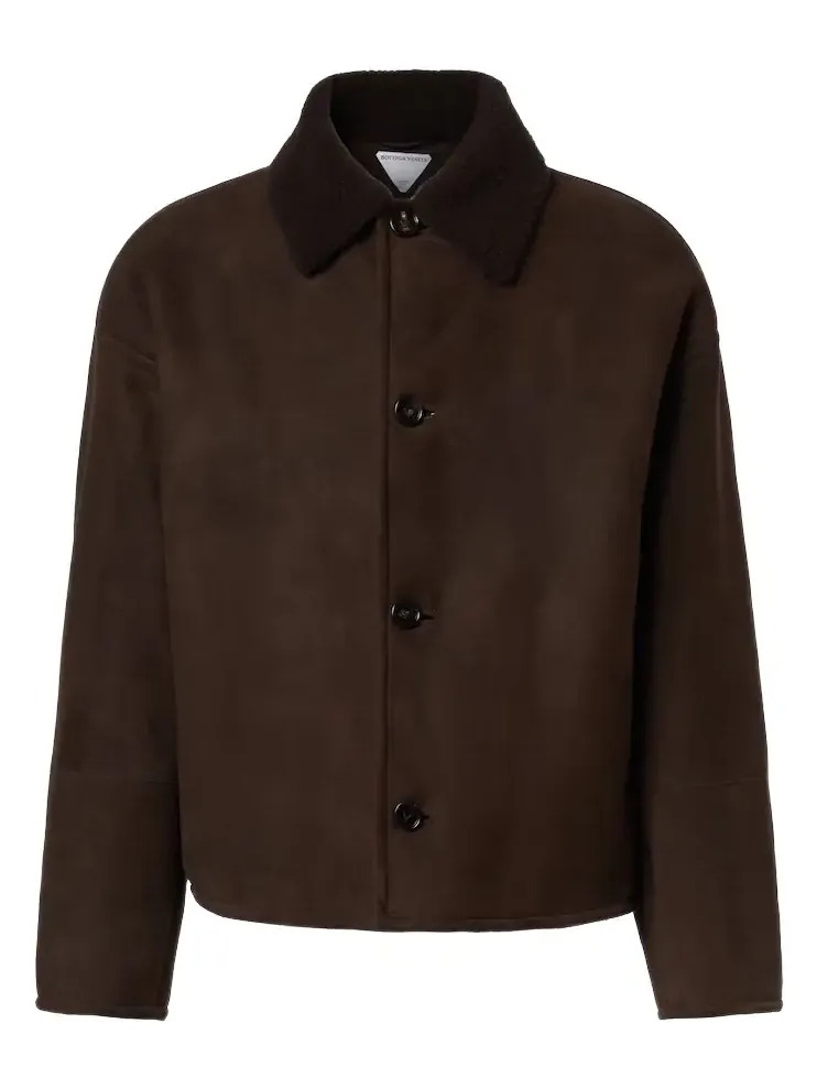 Bottega Veneta Leather and shearling jacket
