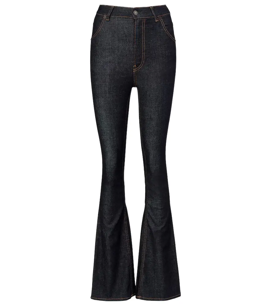 High-rise flared jeans