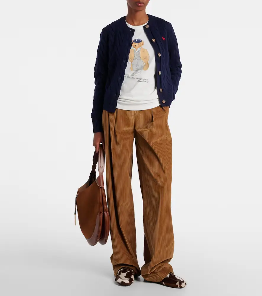 Polo Ralph Lauren Pony cable-knit wool and cashmere cardigan | Thumbnail 2