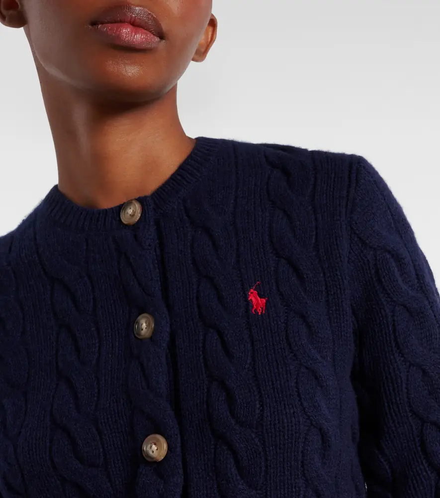 Polo Ralph Lauren Pony cable-knit wool and cashmere cardigan | Thumbnail 5