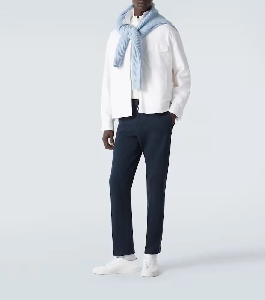 Thom Sweeney Cotton twill slim pants | Thumbnail 3 Thom Sweeney Cotton twill slim pants | Thumbnail 3
