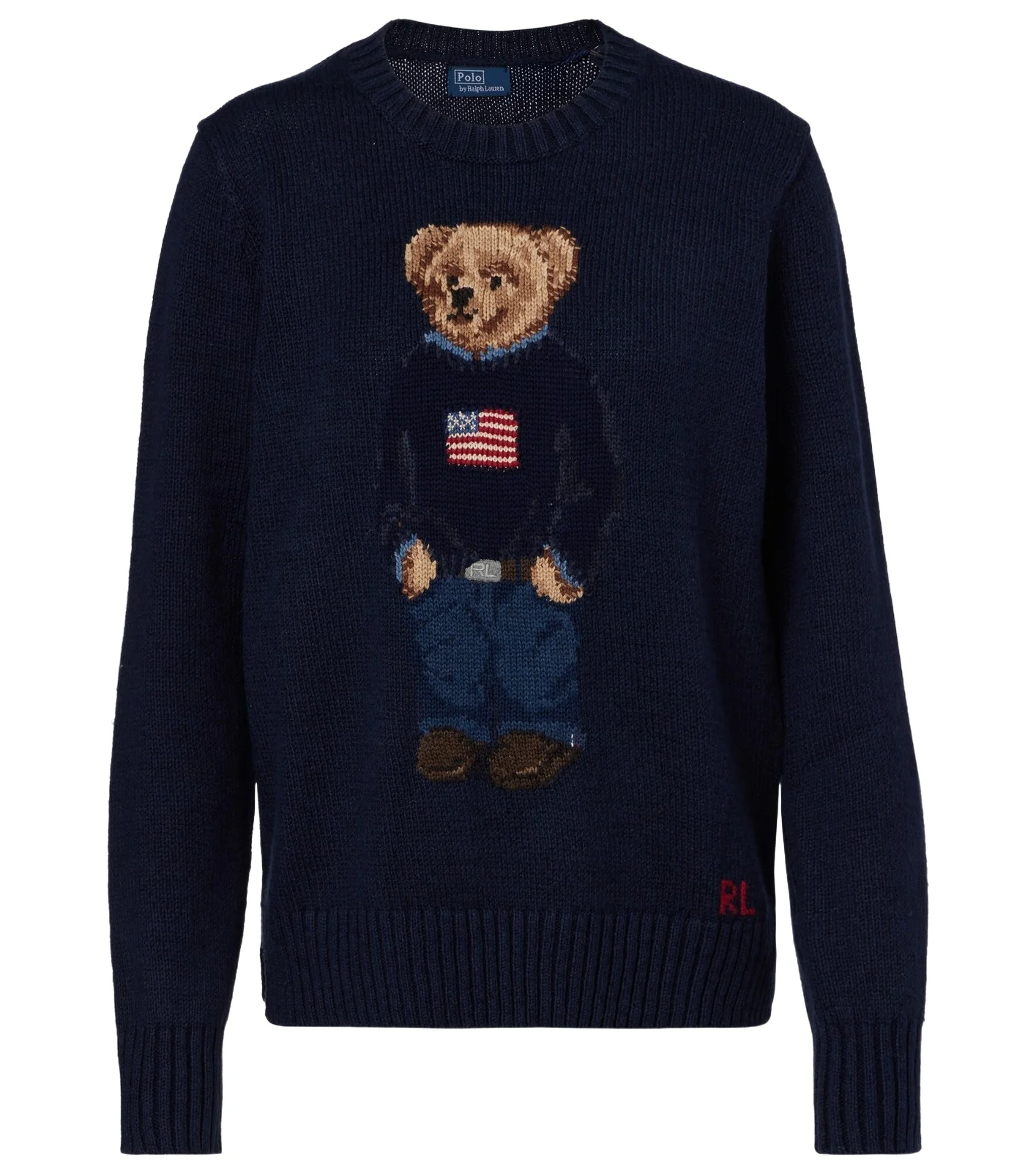 Polo Ralph Lauren Polo Bear intarsia cotton and linen sweater