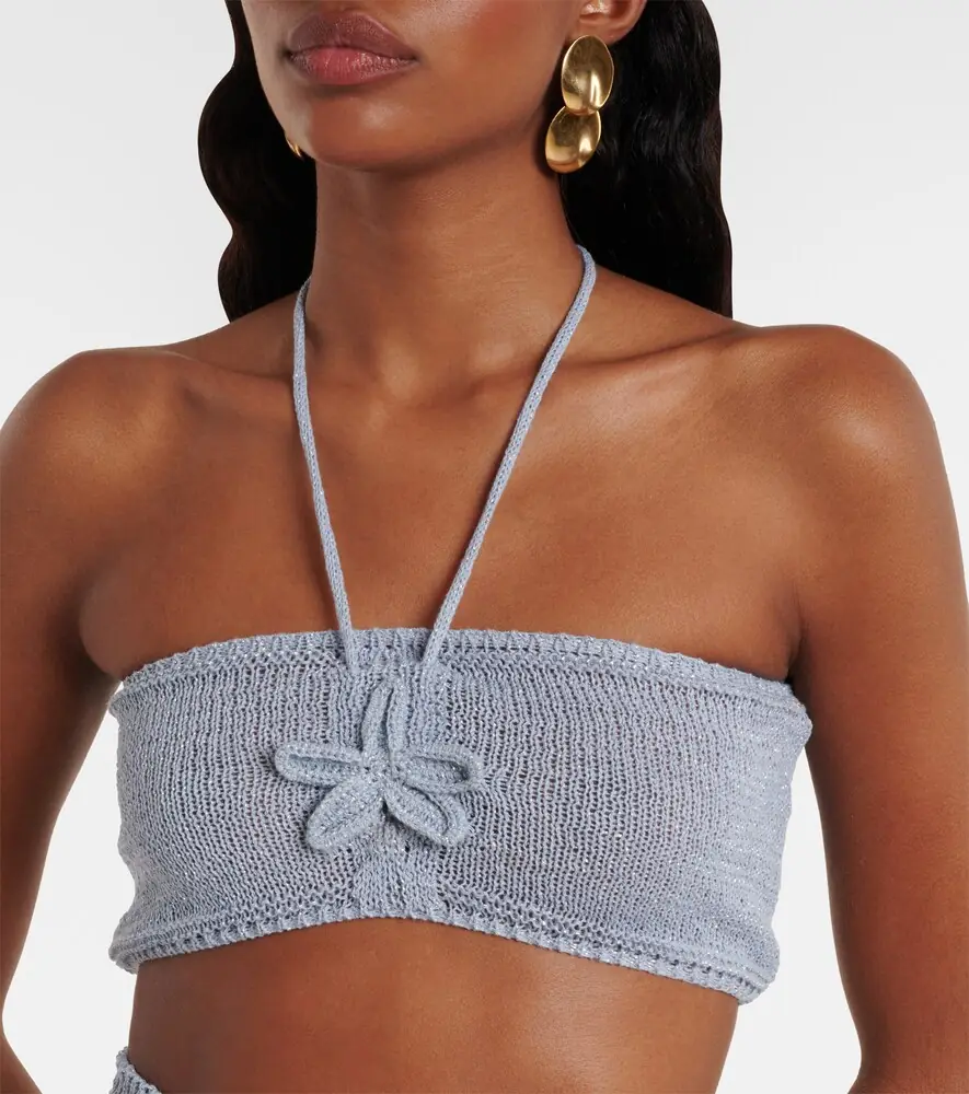 Bananhot Zorya halterneck lamé top | Thumbnail 2