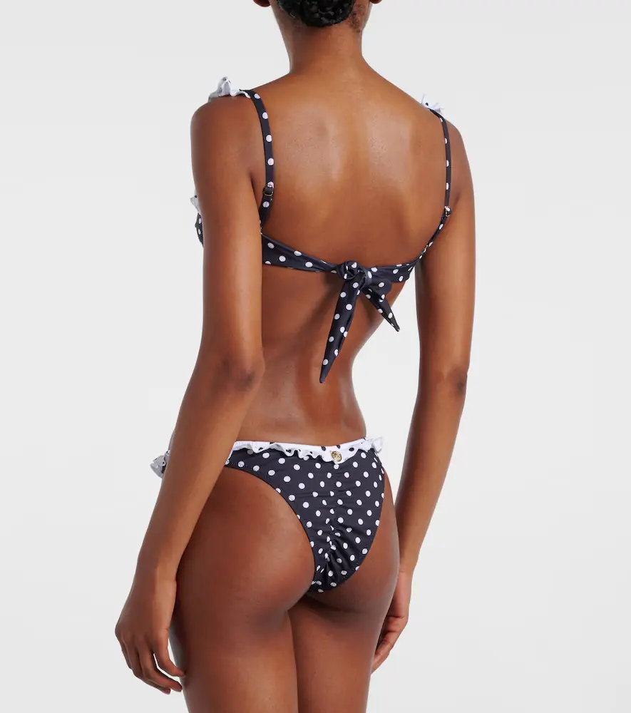 Bananhot Angela polka-dot ruffled bikini top | Thumbnail 3