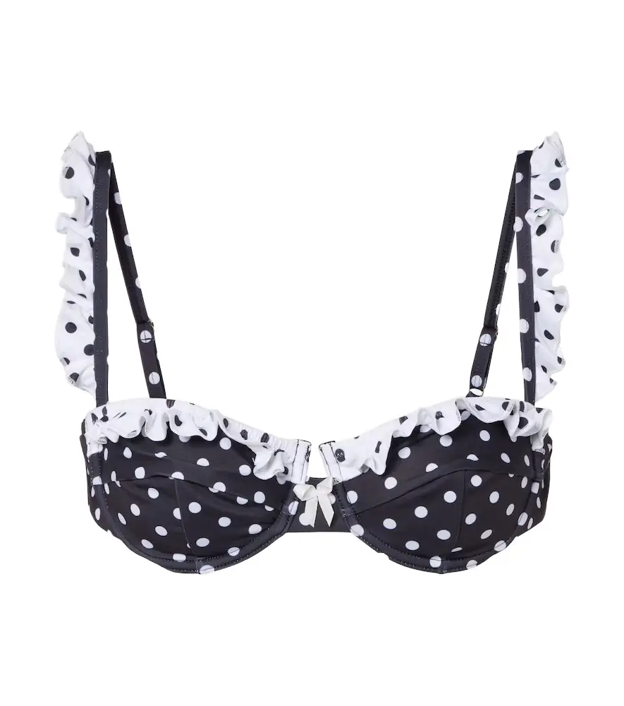 Bananhot Angela polka-dot ruffled bikini top | Image 1 Bananhot Angela polka-dot ruffled bikini top | Image 1