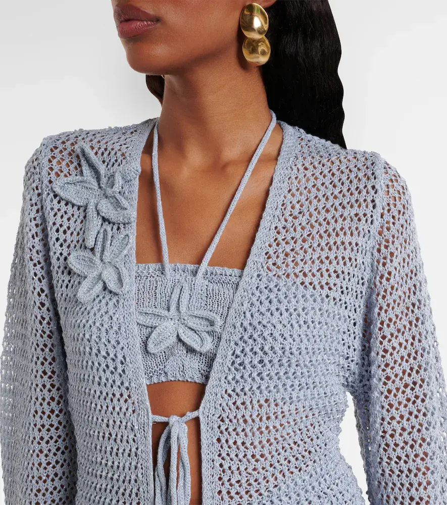 Bananhot Zorya open-knit lamé beach cover-up | Thumbnail 4