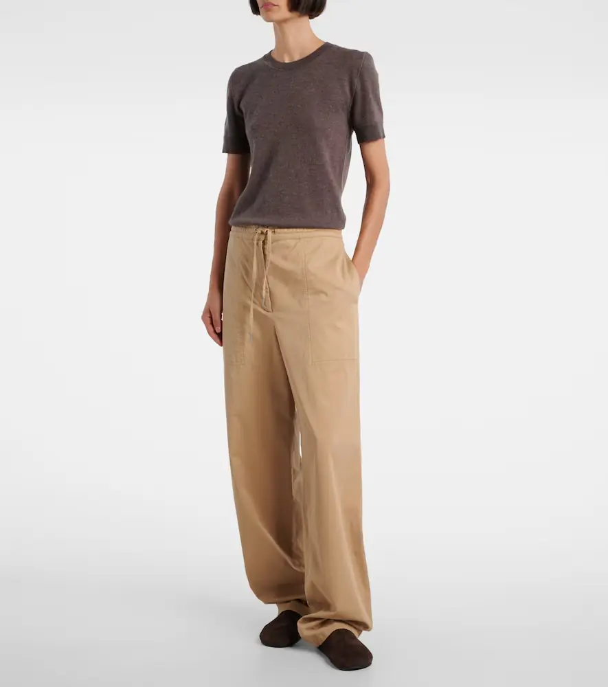 The Row Mende cotton and cashmere wide-leg pants | Thumbnail 2