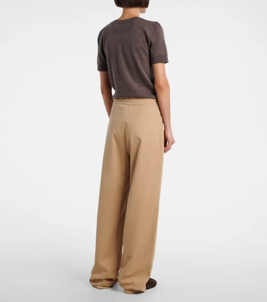 The Row Mende cotton and cashmere wide-leg pants | Thumbnail 4