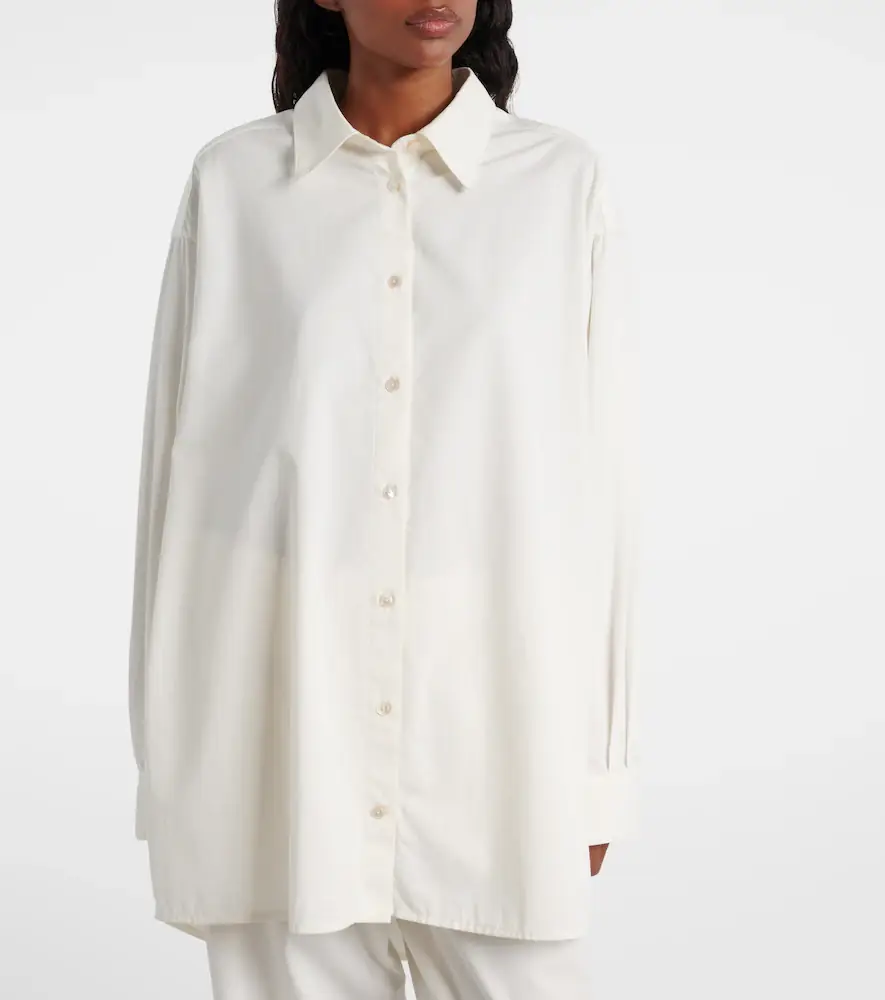 The Row Luka cotton and cashmere shirt | Thumbnail 2