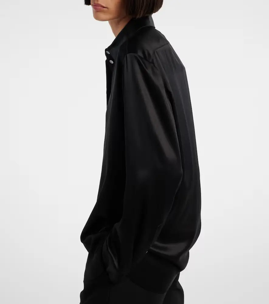 The Row Sisilia oversized silk satin shirt | Thumbnail 2