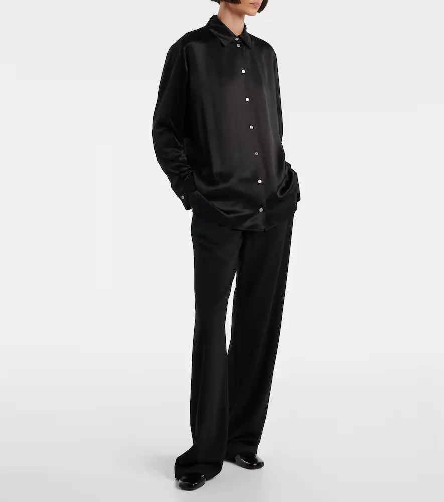 The Row Sisilia oversized silk satin shirt | Thumbnail 3