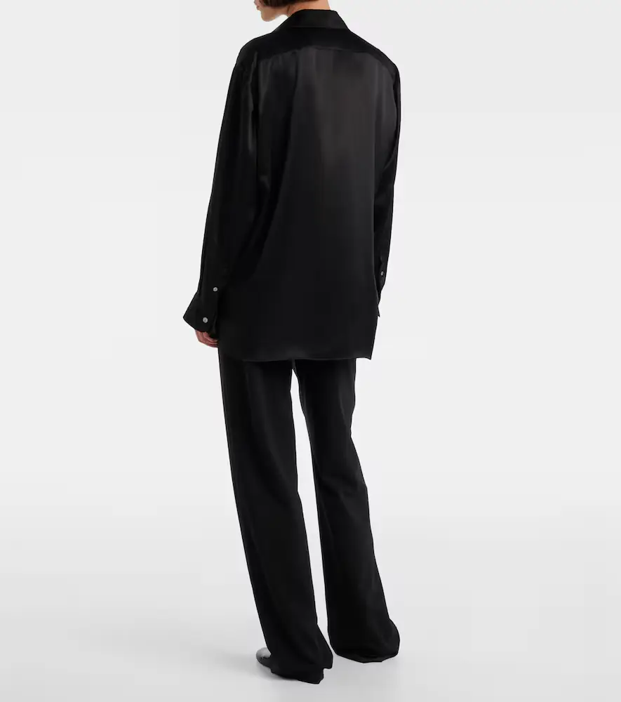 The Row Sisilia oversized silk satin shirt | Thumbnail 4