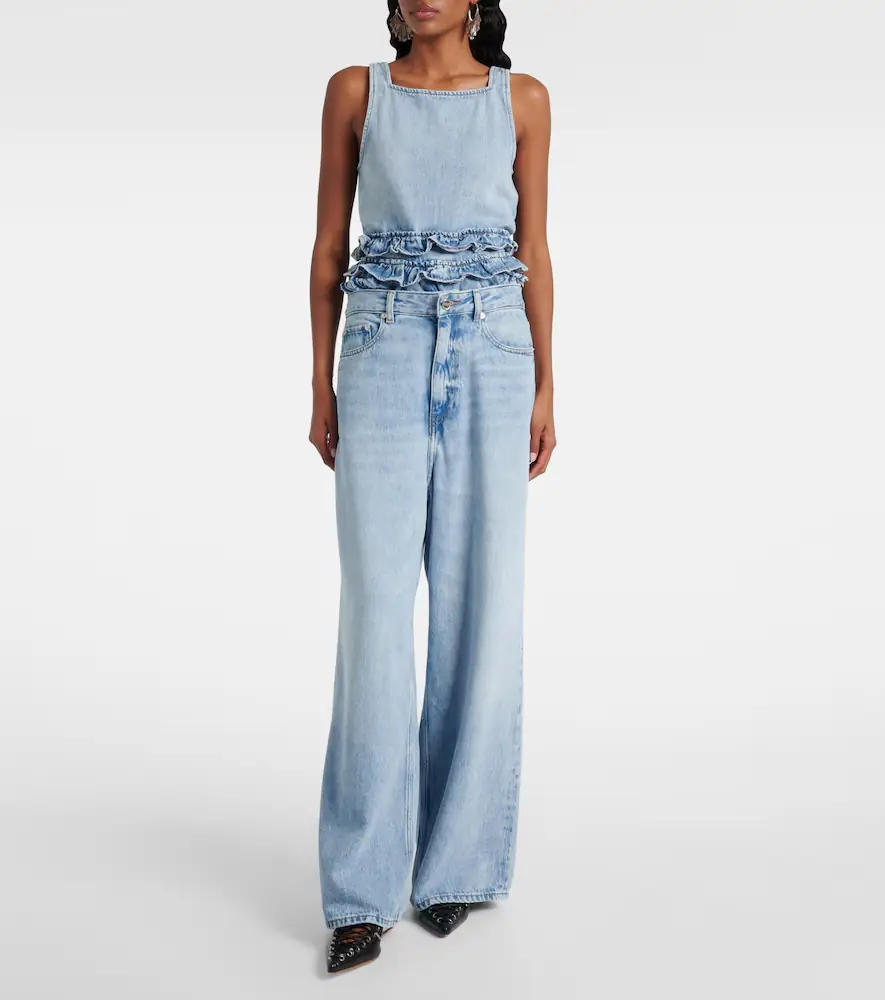 Ganni Mid-rise wide-leg jeans | Thumbnail 4 Ganni Mid-rise wide-leg jeans | Thumbnail 4